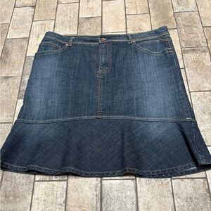 Maurice Sasson Denim A-Line Skirt